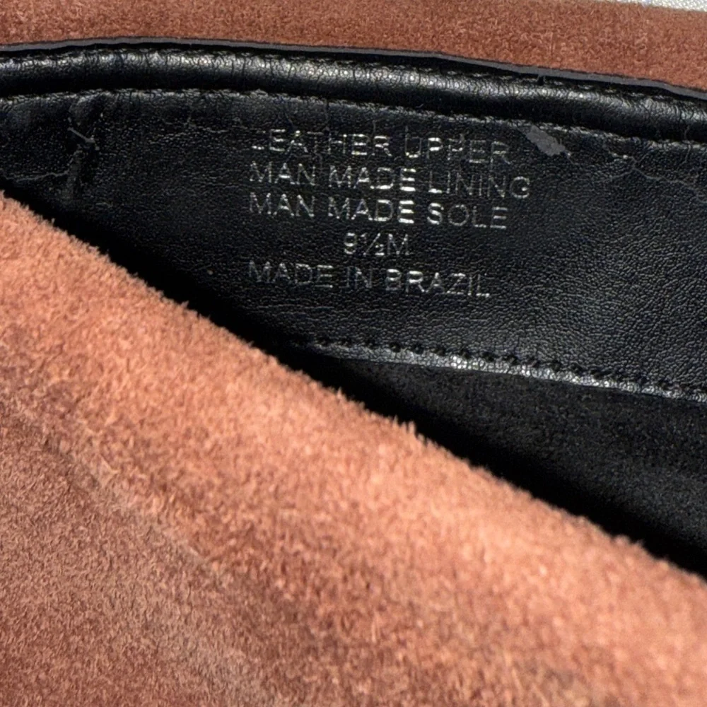 M4D3 Rafaelle Camel Brown Leather Boots Over Knee Tassel Ties Sz 9.5